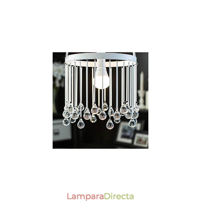 Lámpara colgante de metal con pintura de cristal, estilo mini, moderna, contemporánea, tradicional y clásica