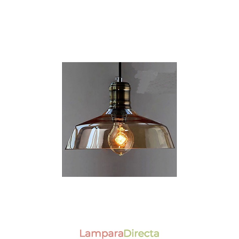 Lámpara colgante de cristal industrial retro sencilla