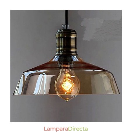 Lámpara colgante de cristal industrial retro sencilla Lámpara colgante de cristal industrial retro sencilla