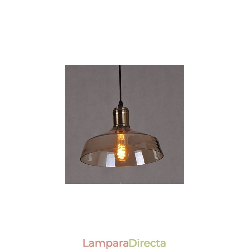 Lámpara colgante de cristal industrial retro sencilla