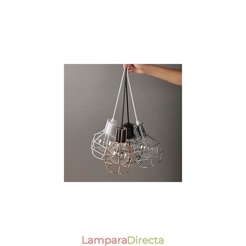 Lámpara colgante moderna de malla metálica, lámpara colgante sencilla, lámpara colgante para cafetería
