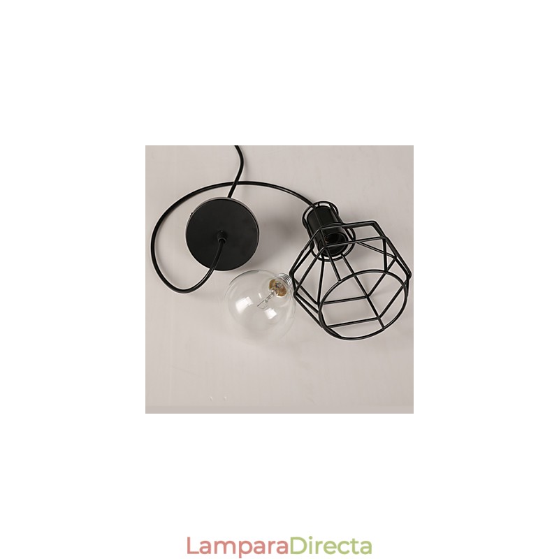 Lámpara colgante moderna de malla metálica, lámpara colgante sencilla, lámpara colgante para cafetería