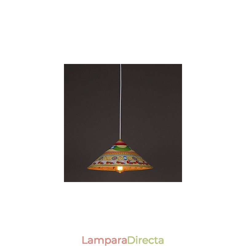Lámpara de araña moderna con forma de sombrero de té, lámpara de araña con forma de sombrero de bambú