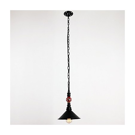 Lámpara colgante con pintura de pipa de agua, estilo retro, 1 luz Lámpara colgante con pintura de pipa de agua, estilo retro, 1 luz