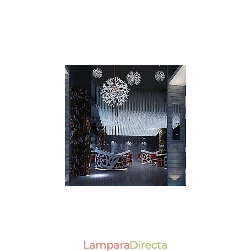 Lámpara de araña empotrada moderna, contemporánea, tradicional, clásica, con forma de globo y farol para dormitorio