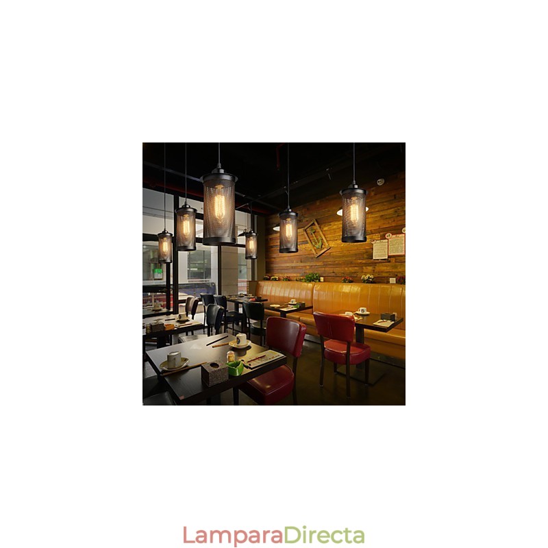Lámpara colgante de malla metálica creativa, lámpara colgante sencilla, lámpara colgante de cafetería