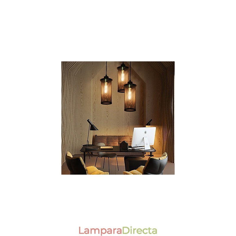 Lámpara colgante de malla metálica creativa, lámpara colgante sencilla, lámpara colgante de cafetería