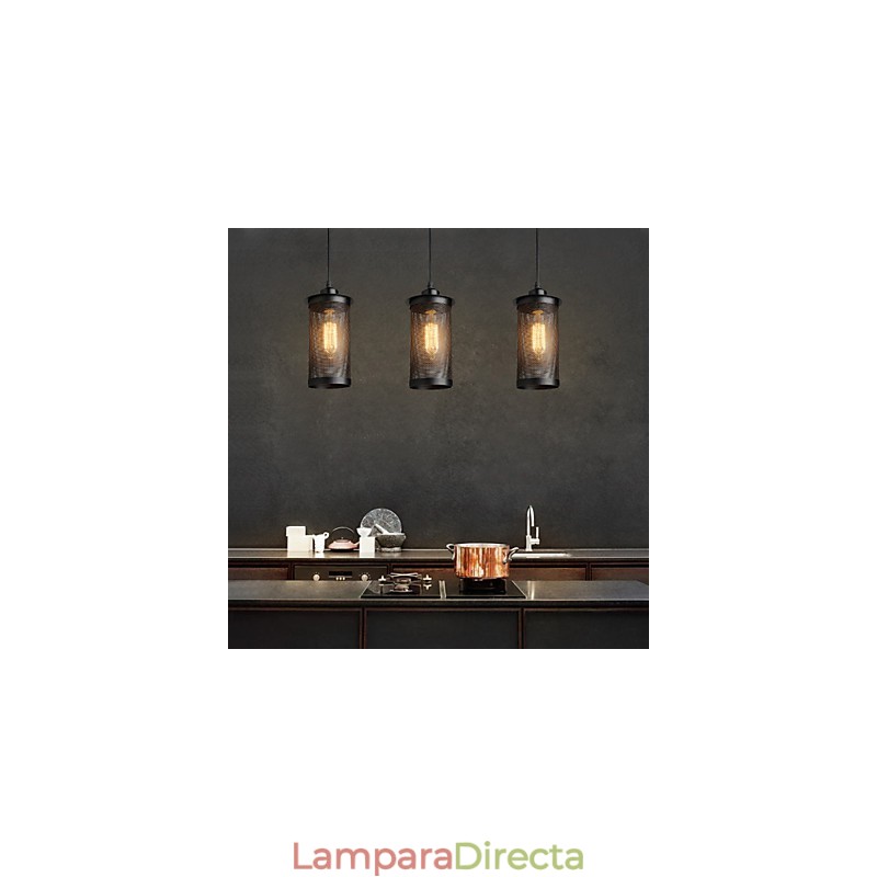Lámpara colgante de malla metálica creativa, lámpara colgante sencilla, lámpara colgante de cafetería