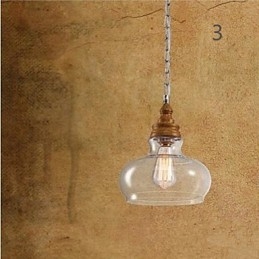 Lámparas y faroles de cristal con vetas de madera para iluminación de cafeterías