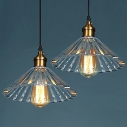 Lámpara colgante de vidrio moderna Lámparas colgantes simples Lámpara colgante de cafetería