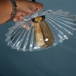 Lámpara colgante de vidrio moderna Lámparas colgantes simples Lámpara colgante de cafetería