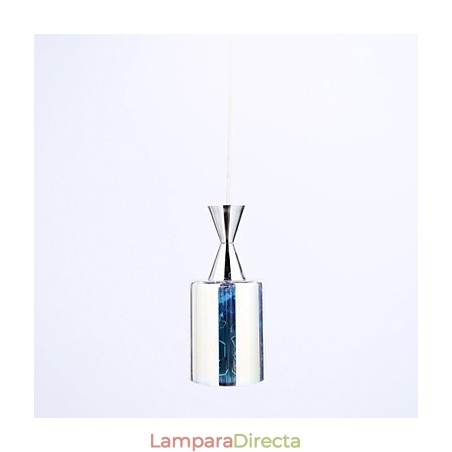 Lámpara colgante Dream L cromada con grabado láser Lámpara colgante Dream L cromada con grabado láser