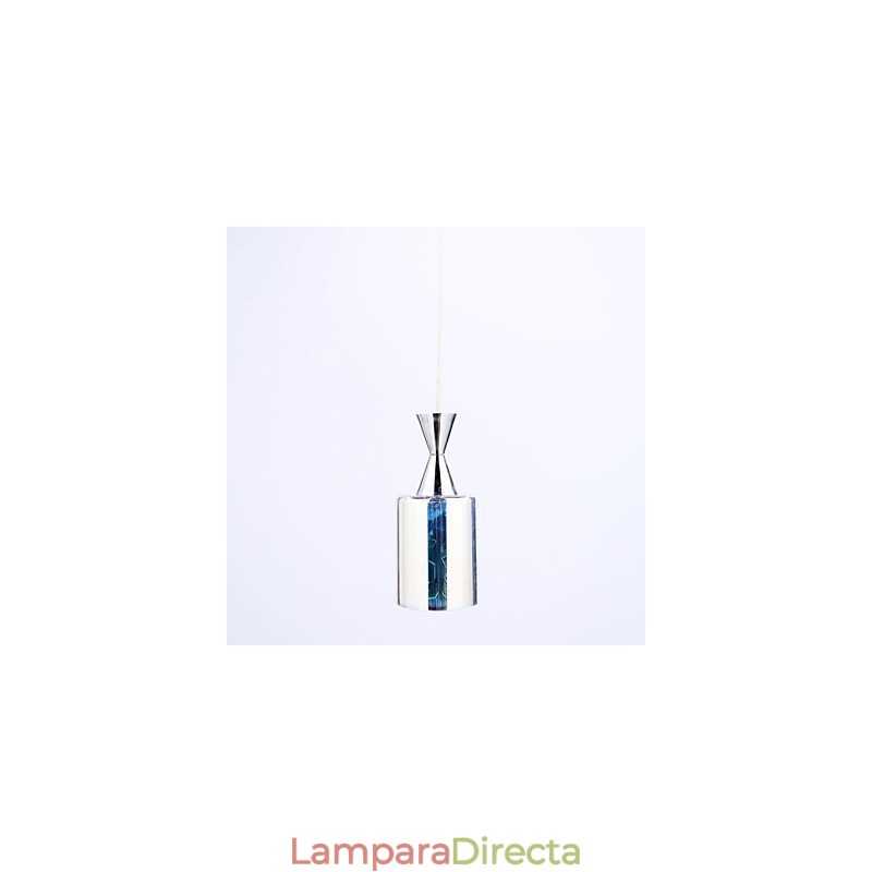 Lámpara colgante Dream L cromada con grabado láser