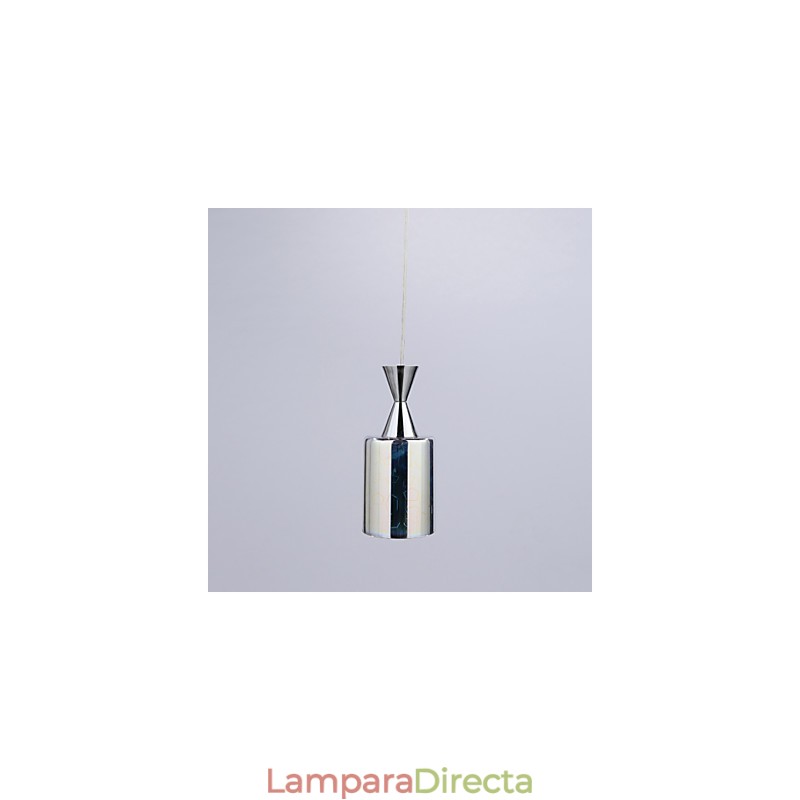 Lámpara colgante Dream L cromada con grabado láser