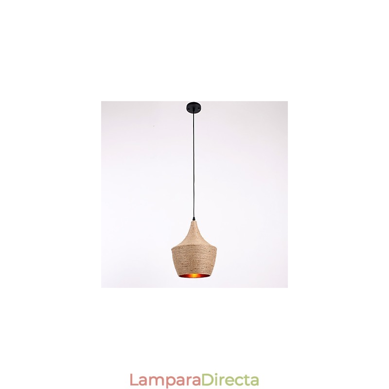Lámpara colgante de cuerda estilo mini campestre