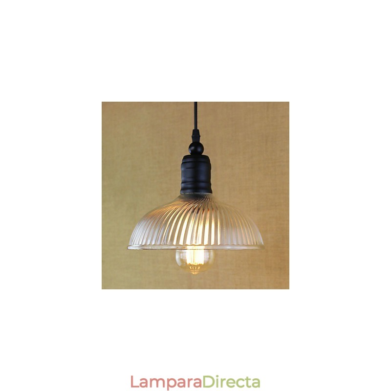 Lámparas colgantes tradicionales clásicas vintage retro campestres garaje metal