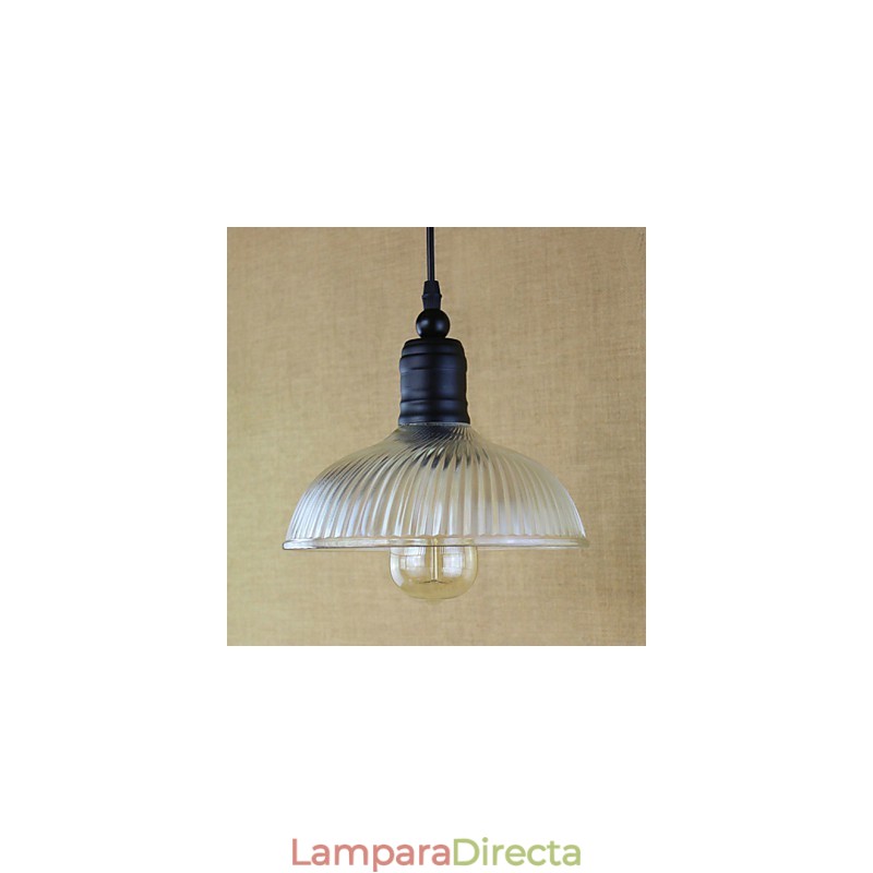 Lámparas colgantes tradicionales clásicas vintage retro campestres garaje metal