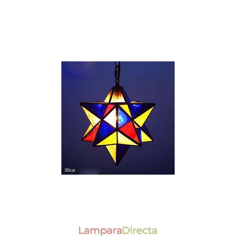 Lámpara colgante moderna con diseño de estrellas, individualidad artística, creativa, para porche, de 30 cm