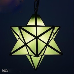 Lámpara colgante moderna con diseño de estrellas, individualidad artística, creativa, para porche, de 30 cm