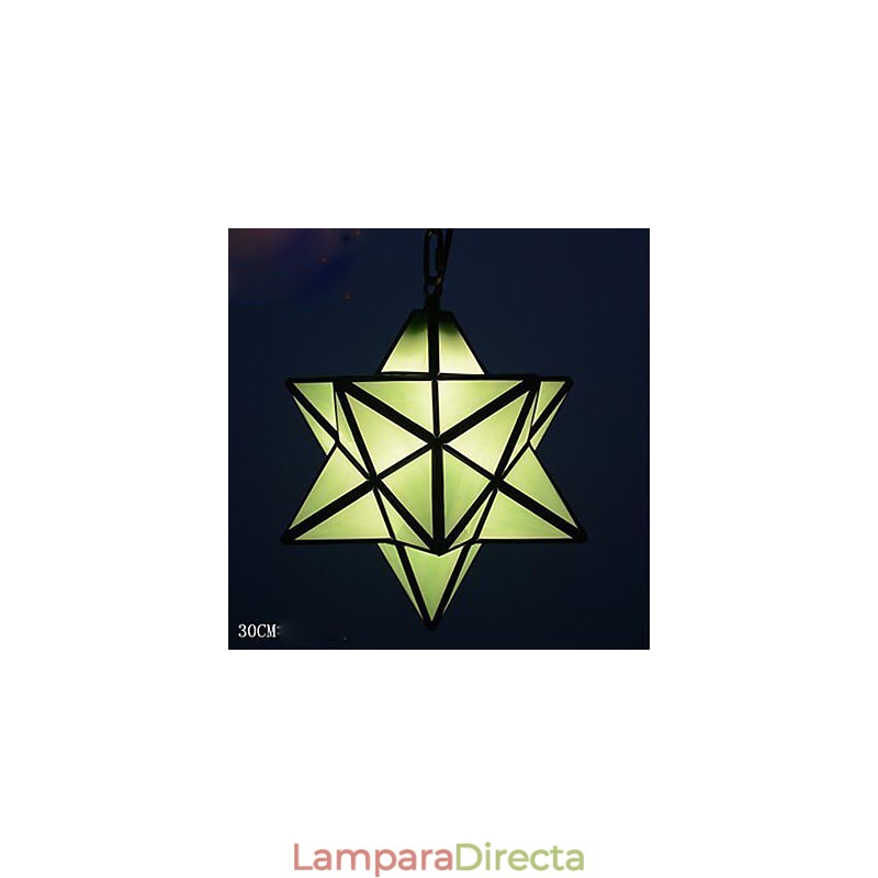 Lámpara colgante moderna con diseño de estrellas, individualidad artística, creativa, para porche, de 30 cm