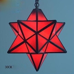 Lámpara colgante moderna con diseño de estrellas, individualidad artística, creativa, para porche, de 30 cm