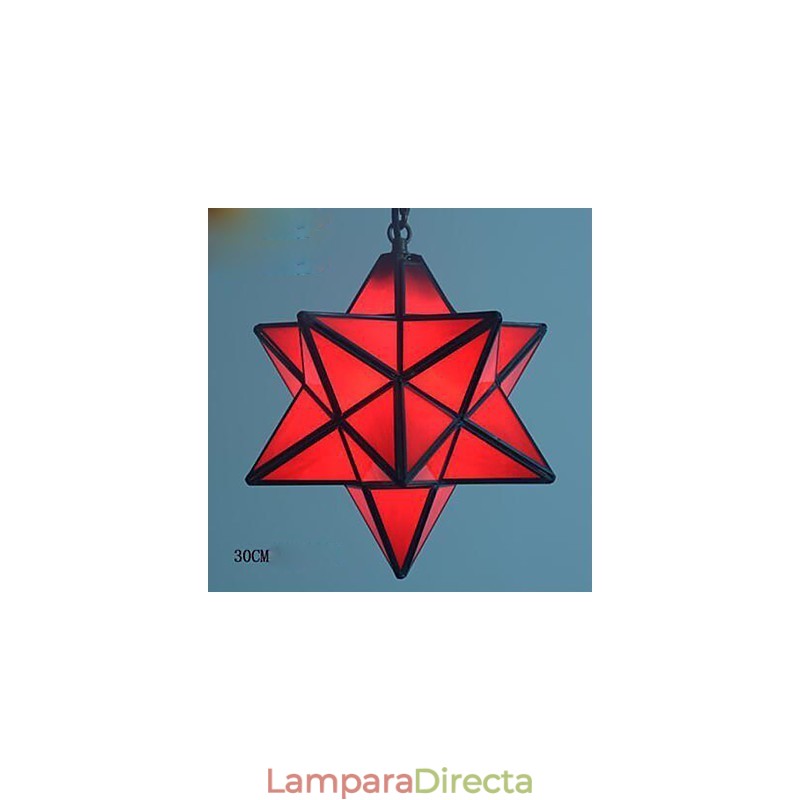 Lámpara colgante moderna con diseño de estrellas, individualidad artística, creativa, para porche, de 30 cm