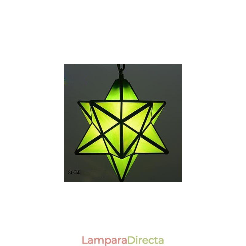 Lámpara colgante moderna con diseño de estrellas, individualidad artística, creativa, para porche, de 30 cm
