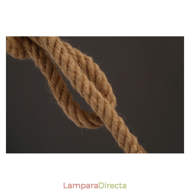 Lámpara de cuerda de cáñamo creativa DIY, 100 cm de largo, incluye 1 bombilla.