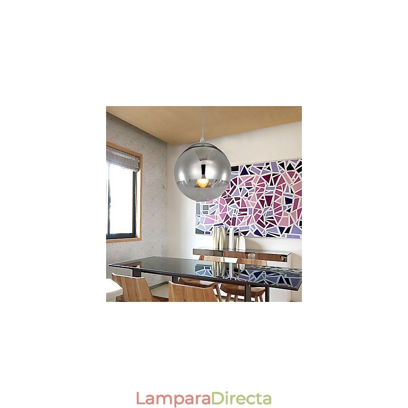 Lámpara colgante con 1 luz en forma de bola