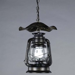 Lámpara colgante de latón vintage con 1 luz