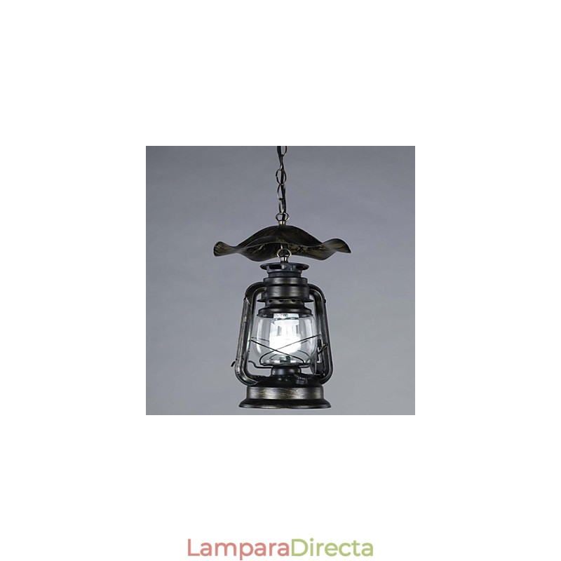 Lámpara colgante de latón vintage con 1 luz