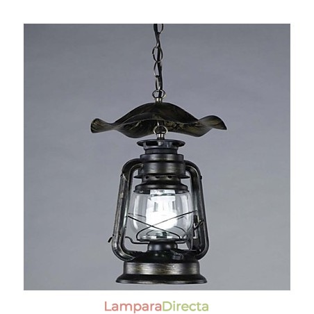 Lámpara colgante de latón vintage con 1 luz Lámpara colgante de latón vintage con 1 luz