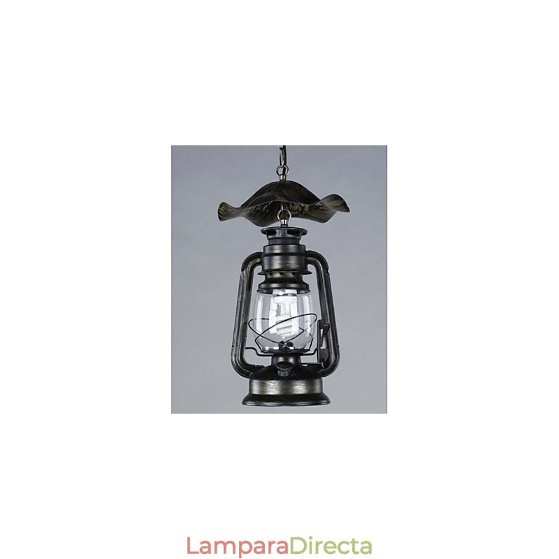 Lámpara colgante de latón vintage con 1 luz