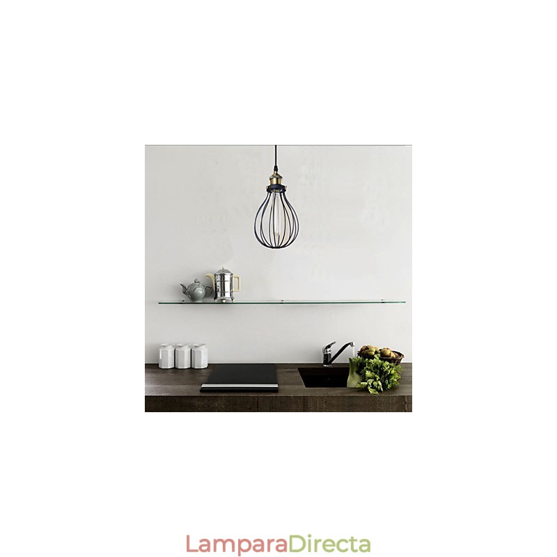 Lámparas colgantes rústicas estilo cabaña vintage retro de metal
