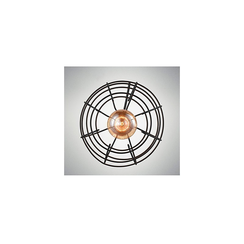 Lámpara colgante Edison con jaula de alambre y pantalla de techo