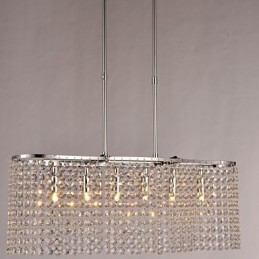 Lámpara colgante contemporánea moderna de cristal galvanizado