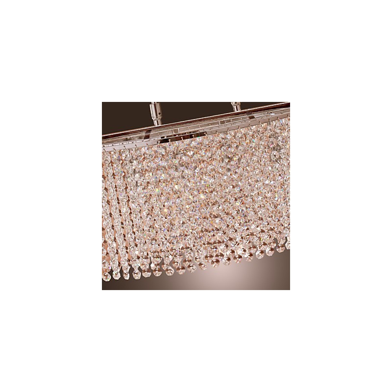 Lámpara colgante contemporánea moderna de cristal galvanizado