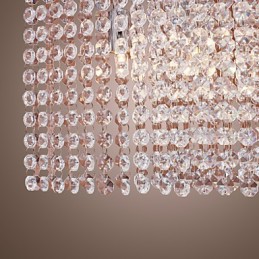 Lámpara colgante contemporánea moderna de cristal galvanizado