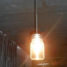 Lámpara colgante minimalista moderna de una luz en forma de botella