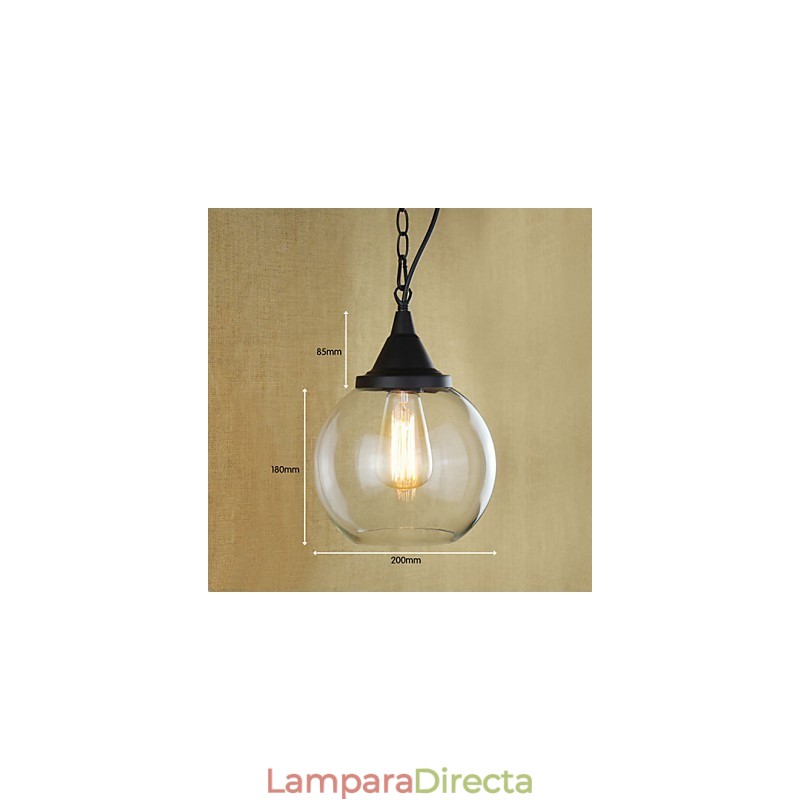 Lámparas colgantes tradicionales clásicas vintage retro campestres garaje metal