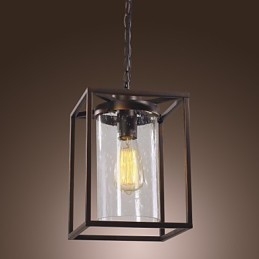 Lámpara colgante galvanizada estilo mini linterna vintage clásica tradicional para comedor