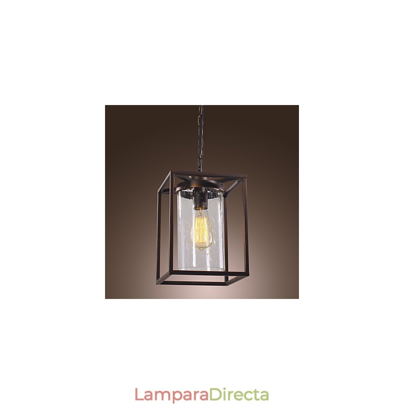 Lámpara colgante galvanizada estilo mini linterna vintage clásica tradicional para comedor