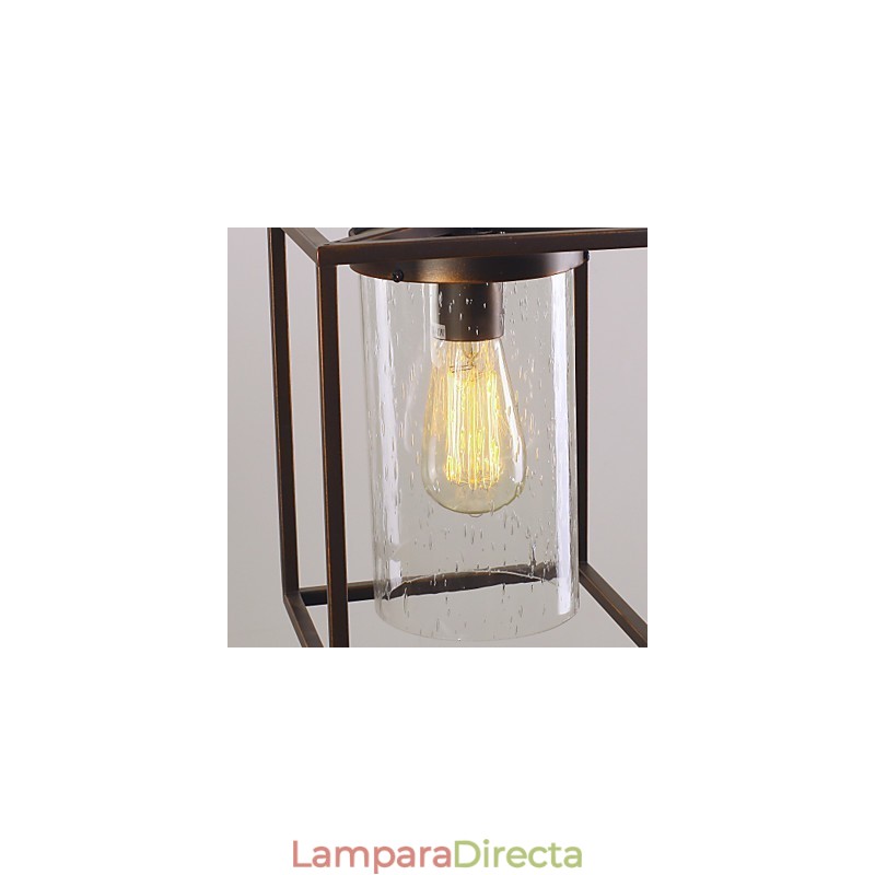 Lámpara colgante galvanizada estilo mini linterna vintage clásica tradicional para comedor
