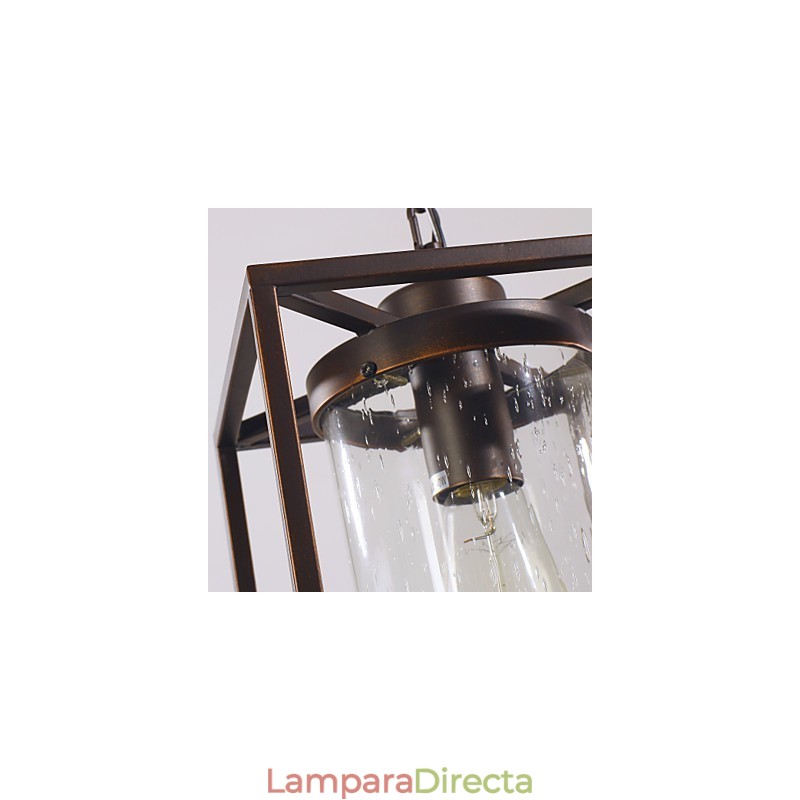 Lámpara colgante galvanizada estilo mini linterna vintage clásica tradicional para comedor