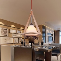 Lámpara de araña de madera de estilo de diseñador Lámpara de araña de estilo contemporáneo elegante