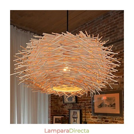Lámpara de araña estilo mini linterna de madera de bambú Lámpara de araña estilo mini linterna de madera de bambú