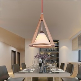 Lámpara de araña de madera de estilo de diseñador Lámpara de araña de estilo contemporáneo elegante
