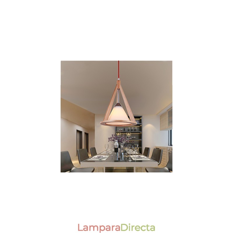 Lámpara de araña de madera de estilo de diseñador Lámpara de araña de estilo contemporáneo elegante