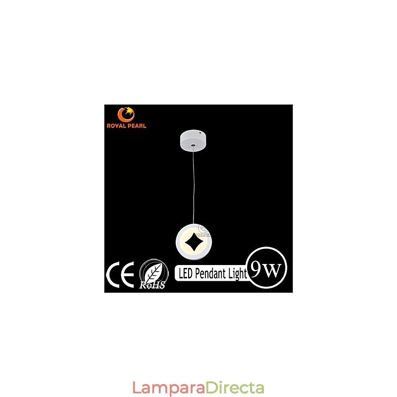 Lámpara colgante delicada de acrílico de 9 W