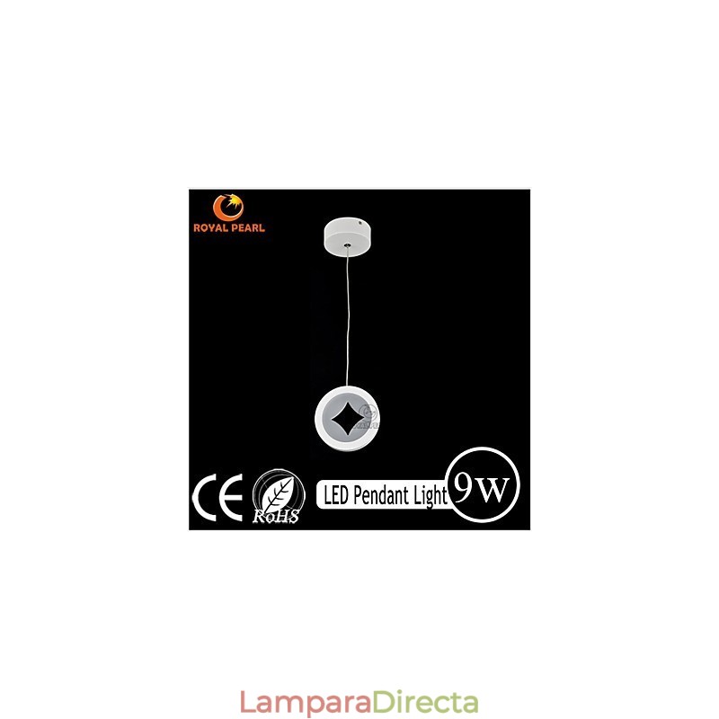 Lámpara colgante delicada de acrílico de 9 W